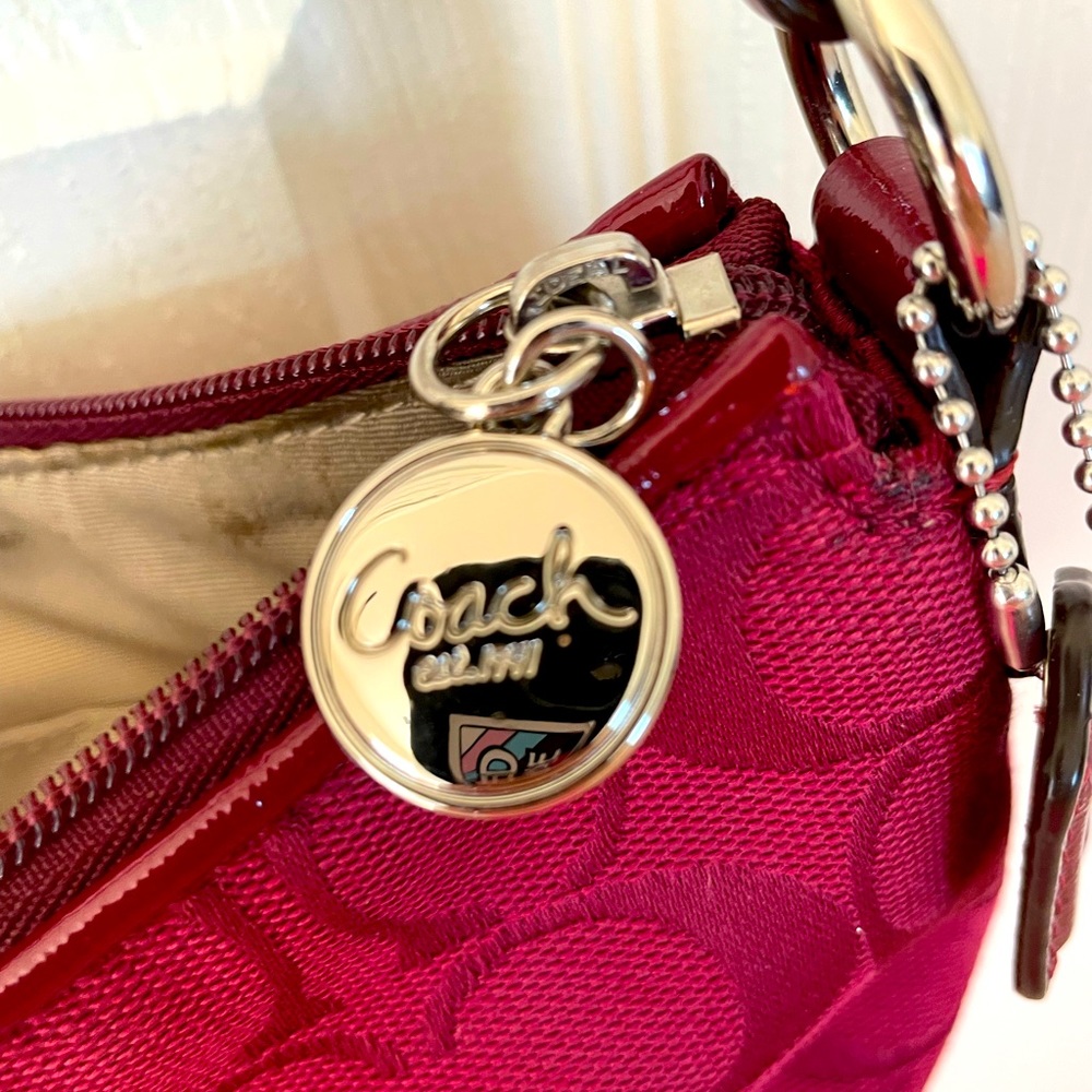 Coach signature fabric small satchel